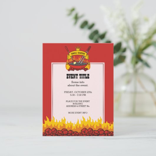 Grill Queen Briefkaart (Staand voorkant)