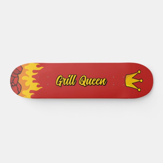 Grill Queen Crown Persoonlijk Skateboard (Horizontaal)