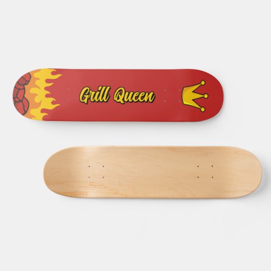 Grill Queen Crown Persoonlijk Skateboard (Horizontaal)