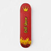 Grill Queen Crown Persoonlijk Skateboard (Voorkant)
