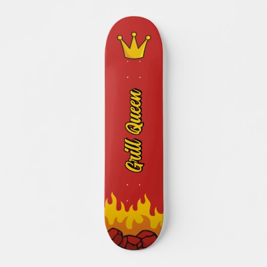 Grill Queen Crown Persoonlijk Skateboard (Voorkant)