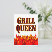 Grill Queen Custom Recipe Card Briefkaart (Staand voorkant)