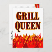 Grill Queen Custom Recipe Card Briefkaart (Voorkant / Achterkant)