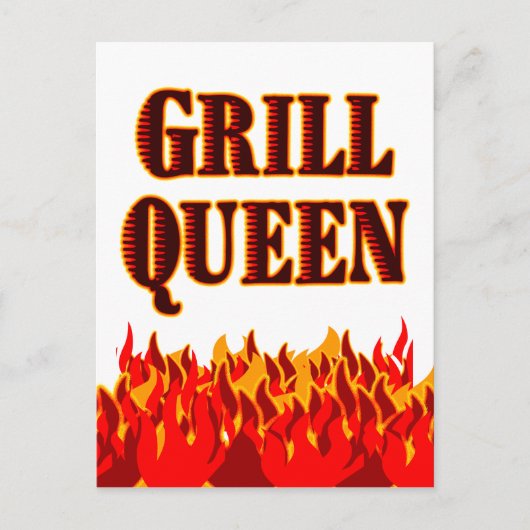 Grill Queen Custom Recipe Card Briefkaart (Voorkant)