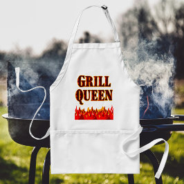 Grill Queen Funny BBQ Gezegde Apron Standaard Schort