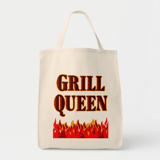 Grill Queen Funny BBQ Gezegde Canvas tas (Voorkant)
