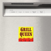 Grill Queen Funny BBQ Gezegde Magnet (Insitu (Vaatwasser))