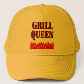 Grill Queen Funny BBQ Gezegde Trucker Pet (Voorkant)