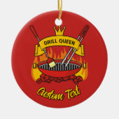Grill Queen Keramisch Ornament (Voorkant)