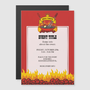 Grill Queen Magnetische Uitnodiging