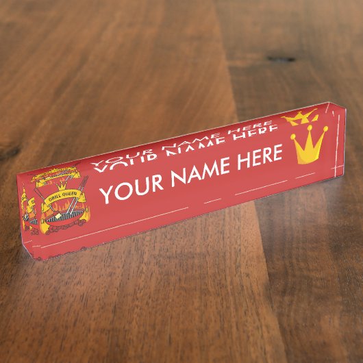 Grill Queen Naambordje (Zijkant)