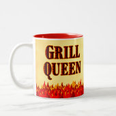 Grill Queen Red Flames BBQ Gezegde Mok (Links)