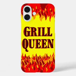 Grill Queen Red Flames BBQ iPhone Case