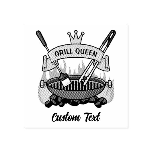 Grill Queen Rubberstempel (Afrduk)