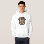 Grill Sergeant Badge Ontwerp met Spatel en Vork Hoodie (Voorkant volledig)