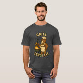Grill Sergeant Bär Design für Papa T-shirt (Voorkant volledig)