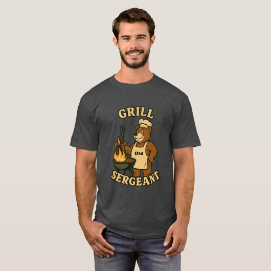 Grill Sergeant Bär Design für Papa T-shirt (Voorkant volledig)