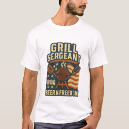 Grill Sergeant – BBQ, bier en vrijheid T-shirt