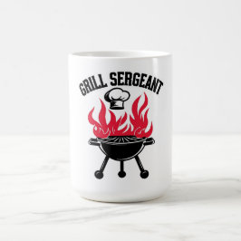 Grill Sergeant BBQ Dad Funny Party Koffiemok