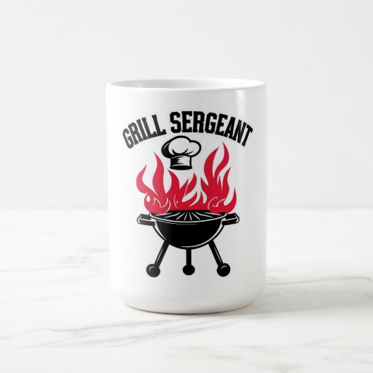 Grill Sergeant BBQ Dad Funny Party Koffiemok (Center)