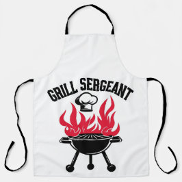 Grill Sergeant BBQ Dad Funny Party Schort
