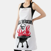 Grill Sergeant BBQ Dad Funny Party Schort (Insitu)