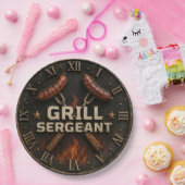 Grill Sergeant Funny BBQ Grill Master Barbecue Papieren Bordje (Feest)