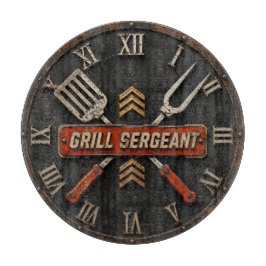 Grill Sergeant Funny BBQ Grill Master Man Cave Snijplank