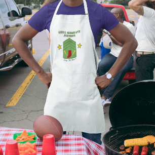 Grill Sergeant gepersonaliseerd Grilling Schort