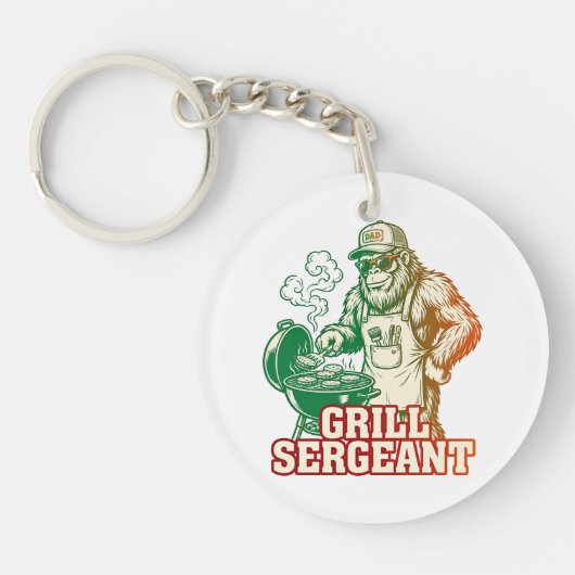 Grill Sergeant Grappige Bigfoot Sleutelhanger (Voorkant)