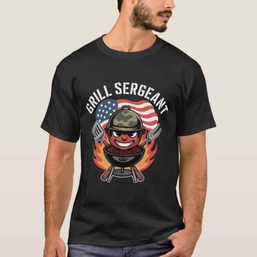 Grill Sergeant - Grappige Vaderdag BBQ T-shirt (Voorkant)
