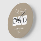 Grill Sergeant Pa Ik hou van je naam Gepersonalise Grote Klok (Hoek)