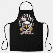 Grill Sergeant: Patriottische BBQ Schort (Voorkant)