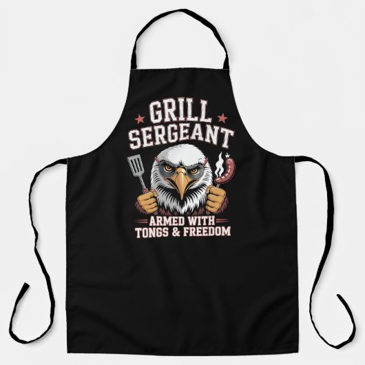 Grill Sergeant: Patriottische BBQ Schort (Voorkant)