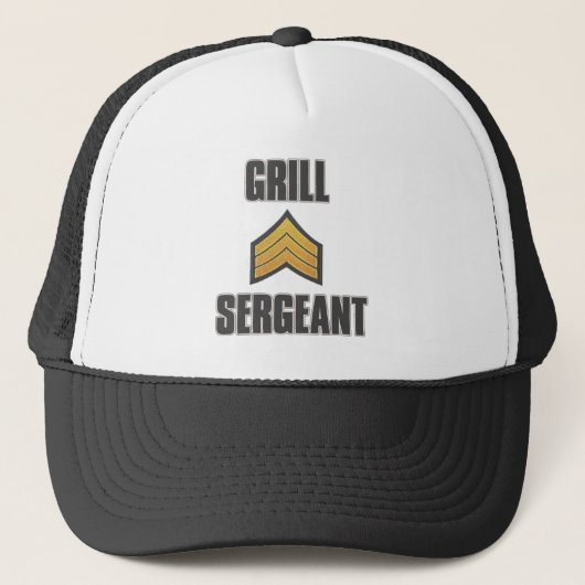 Grill Sergeant Summer BBQ Hoed - Custom Trucker Ca Pet (Voorkant)