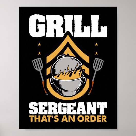 Grill Sergeant Thats a Order Smoker Grill Poster (Voorkant)