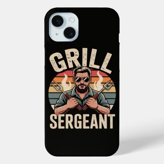Grill Sergeant Vaderdag BBQ Cadeau voor Vader Case-Mate iPhone Case (Achterkant)