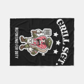 Grill Sgt. Grappige Bbq Barbecue Fleece Deken (Voorkant (Horizontaal))
