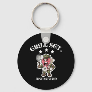 Grill Sgt. Grappige Bbq Picknick Sleutelhanger