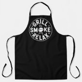 Grill Smoke Relax BBQ Quote Schort (Voorkant)