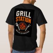 🔥 Grill Station Burger Restaurant Kookploeg 🍔 T-shirt (Achterkant)