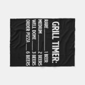 Grill Timer - BBQ-liefhebber Pitmaster Barbecue Gr Fleece Deken (Voorkant (Horizontaal))