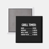 Grill Timer - BBQ-liefhebber Pitmaster Barbecue Gr Magneet (Voorkant / Achterkant)