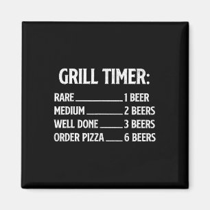 Grill Timer - BBQ-liefhebber Pitmaster Barbecue Gr Magneet