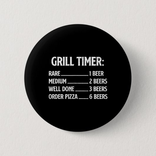 Grill Timer - Bbq Liefhebber Pitmaster Barbecue Gr Ronde Button 5,7 Cm (Voorkant)