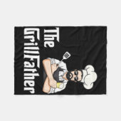 Grill Vader Bbq Vaderdag Barbecue Chef Grappig Fleece Deken (Voorkant (Horizontaal))