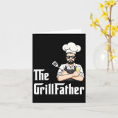 Grill Vader Bbq Vaderdag Barbecue Chef Grappig Kaart (Gele Bloem)