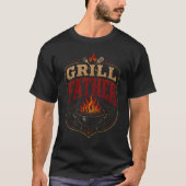 Grill Vader Vintage BBQ Retro vaderdag T-shirt (Voorkant)