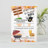 Grill verjaardagsbarbecue uitnodiging (Staand voorkant)
