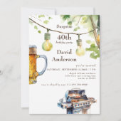 Grill verrassingsfeestje 40ste verjaardag kaart (Voorkant)